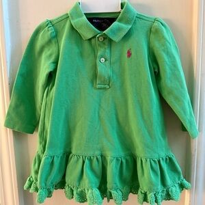 Ralph Lauren Long Sleeve Polo Dress & Diaper Cover